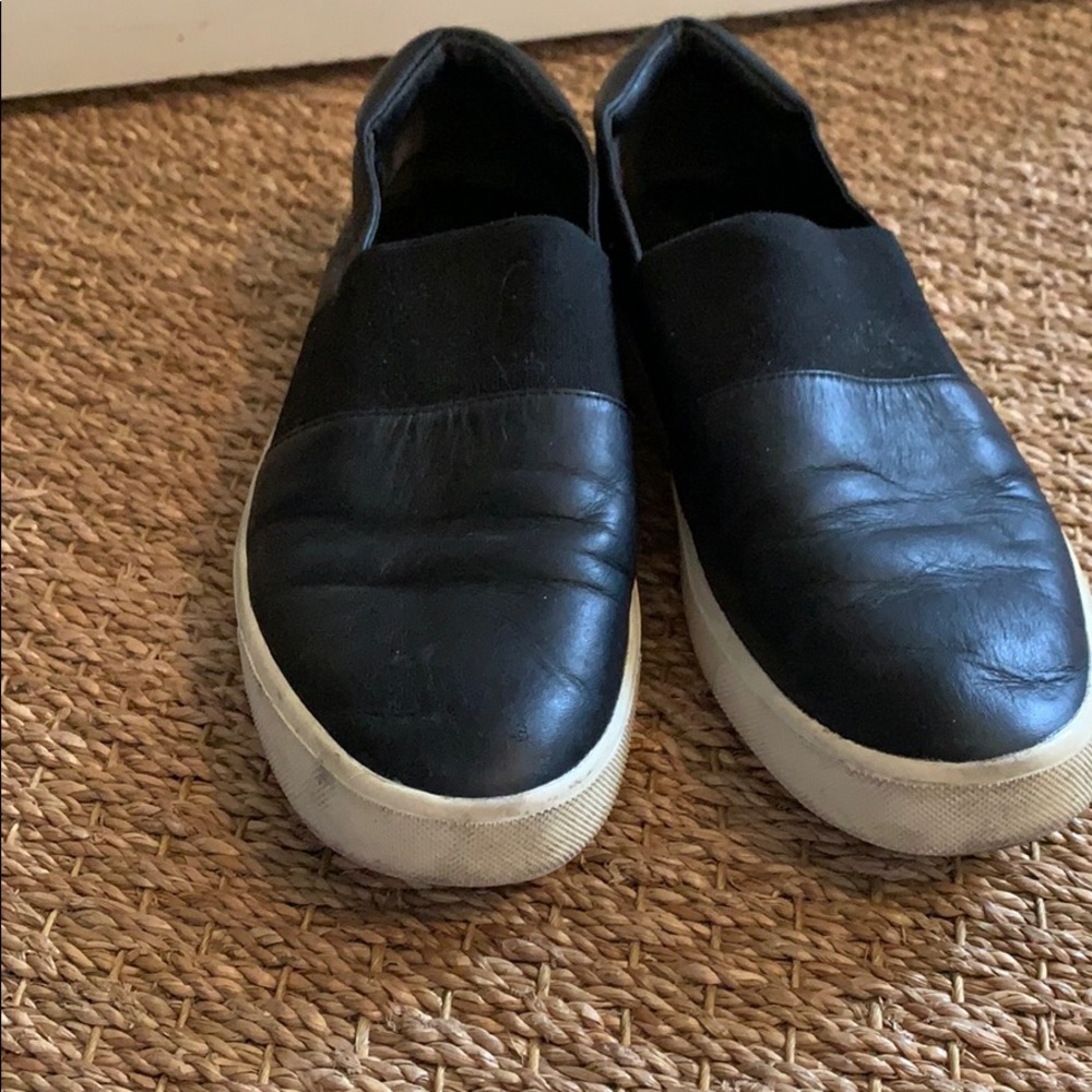 Navy Vince slip ons